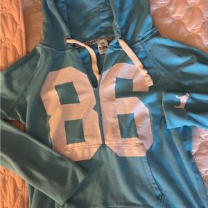 PINK Victoria's Secret Blue Hoodie Sweater